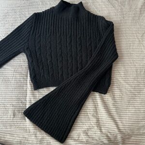 Forever 21 Black Cable Knit Women's Sweater